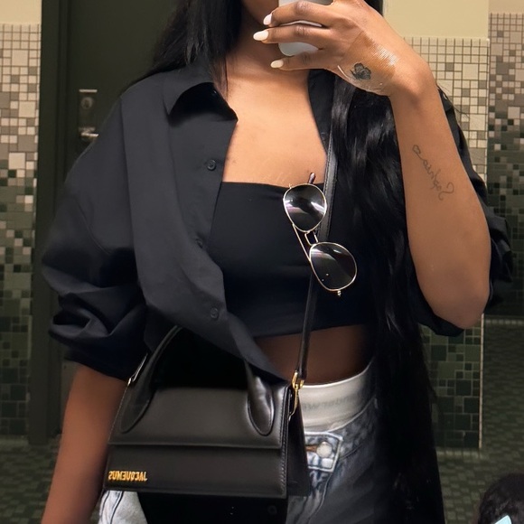 Jacquemus Black Mini Bag with Gold Accents - Picture 3 of 11